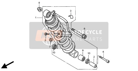 Honda NT650V 1998 Achterkussen voor een 1998 Honda NT650V