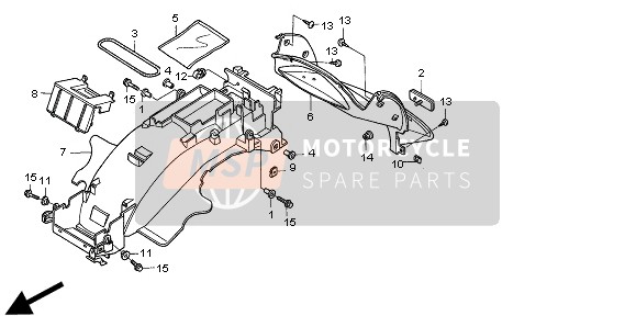 90330MBL610, Veermoer 5mm, Honda, 2