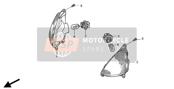 Honda NT650V 1998 Indicateur pour un 1998 Honda NT650V