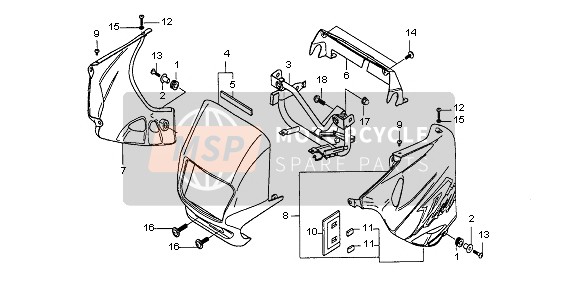 Honda NX650 1998 COWL for a 1998 Honda NX650