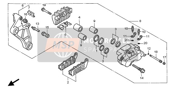 REAR BRAKE CALIPER