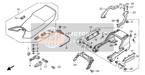 Honda ST1100A 1998 Posto A Sedere per un 1998 Honda ST1100A