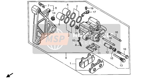 REAR BRAKE CALIPER