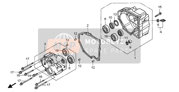 Honda ST1100 1998 Case posteriore per un 1998 Honda ST1100