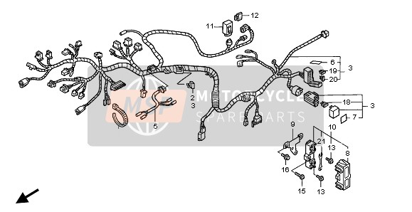 Honda ST1100 1998 WIRE HARNESS for a 1998 Honda ST1100