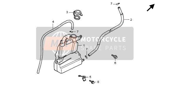 Honda ST1100 1998 Serbatoio di riserva per un 1998 Honda ST1100