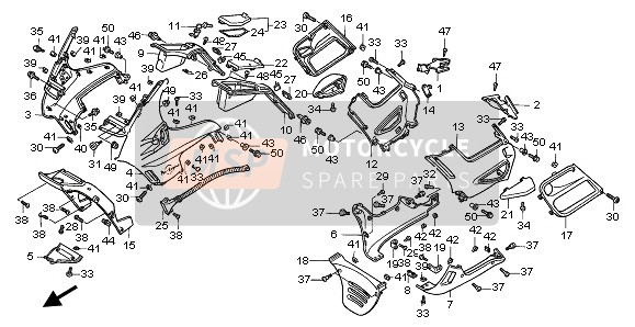 Honda ST1100 1998 Cowling per un 1998 Honda ST1100