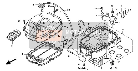 Honda VFR800FI 1998 AIR CLEANER for a 1998 Honda VFR800FI