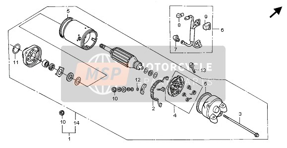 Honda VT600C 1998 STARTING MOTOR for a 1998 Honda VT600C