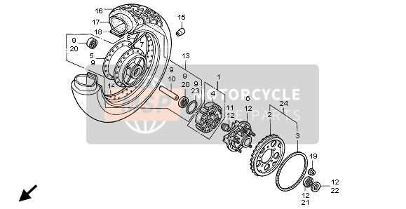 42650MZ8H00, Wheel Sub Assy., Rr., Honda, 3