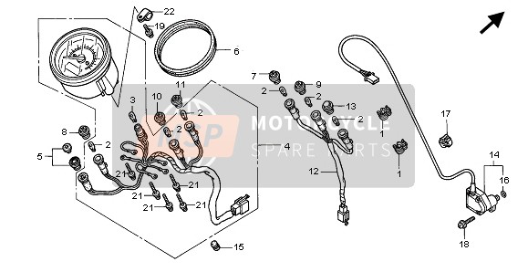 Honda VT750C2 1998 METER (MPH) for a 1998 Honda VT750C2