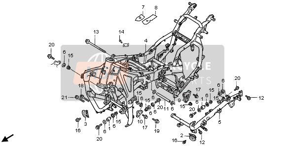 Honda GL1500SE 1995 FRAME BODY for a 1995 Honda GL1500SE