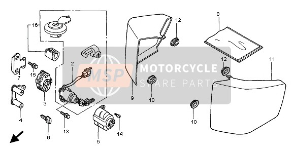 Honda VT750C 1998 SIDE COVER for a 1998 Honda VT750C