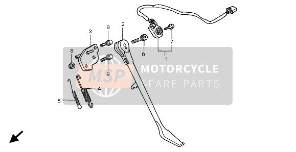 Honda VT750C 1998 STÄNDER für ein 1998 Honda VT750C