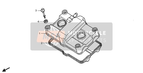 Honda CB500 1995 CYLINDER HEAD COVER for a 1995 Honda CB500