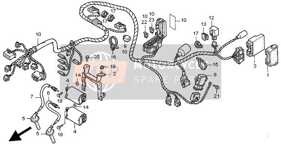 Honda CB500 1999 Mazo de cables para un 1999 Honda CB500