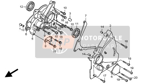 Honda CB750F2 1999 LINKE ABDECKUNG für ein 1999 Honda CB750F2