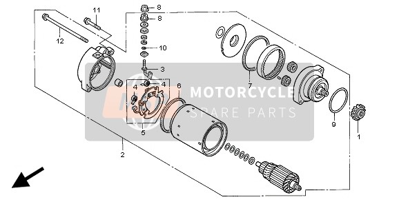 Honda CB750F2 1999 Comenzando Motor para un 1999 Honda CB750F2