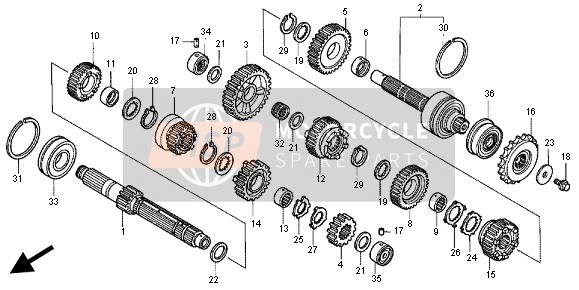 Honda CB1300X4 1999 Transmission pour un 1999 Honda CB1300X4