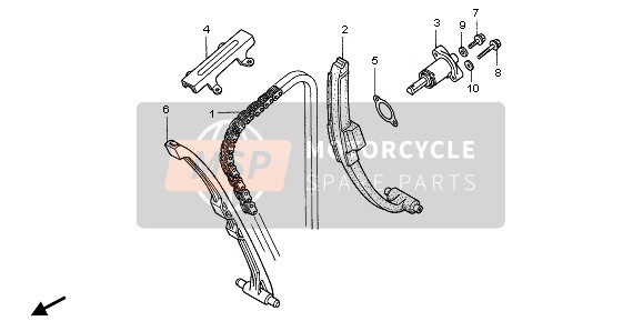 Honda CB500 1995 CAM CHAIN & TENSIONER for a 1995 Honda CB500