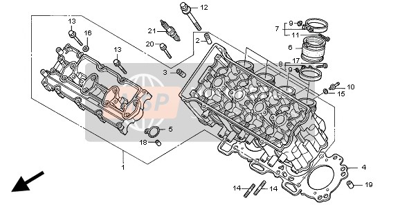 Honda CBR600F 1999 Testata per un 1999 Honda CBR600F