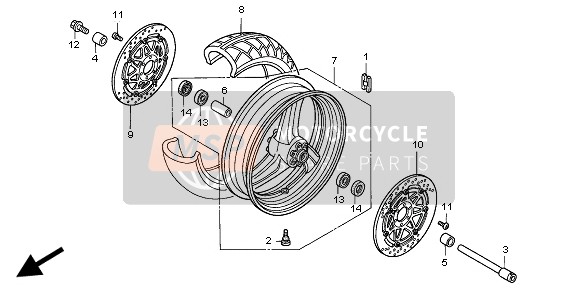 44650MBW010, Wheel Sub Assy,Fr, Honda, 0