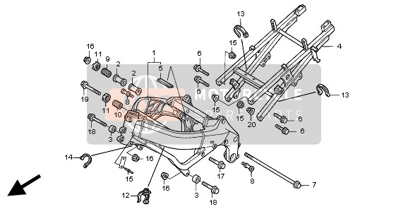 964001005000, Flanschenschraube, 10X50, Honda, 2