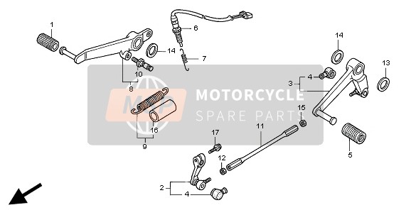 Honda CBR900RR 1999 PEDAL for a 1999 Honda CBR900RR