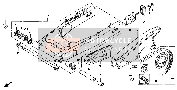 Honda CBR1000F 1999 SWINGARM for a 1999 Honda CBR1000F