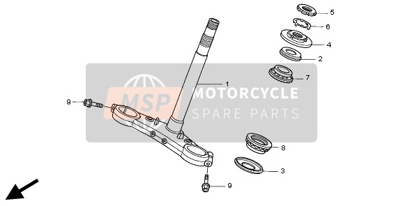 Honda CBR1100XX 1999 STEERING STEM for a 1999 Honda CBR1100XX