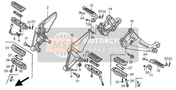 Honda CBR1100XX 1999 Step voor een 1999 Honda CBR1100XX