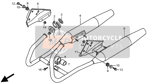 Honda CMX250C 1999 EXHAUST MUFFLER for a 1999 Honda CMX250C