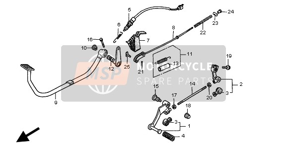 Honda CMX250C 1999 PEDAL for a 1999 Honda CMX250C