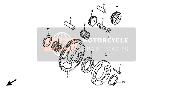 Honda FX650 1999 STARTING CLUTCH for a 1999 Honda FX650