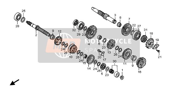 Honda FX650 1999 TRANSMISSION for a 1999 Honda FX650