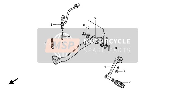 Honda FX650 1999 PEDAL for a 1999 Honda FX650