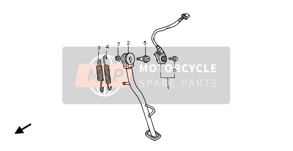 Honda FX650 1999 Standaard voor een 1999 Honda FX650