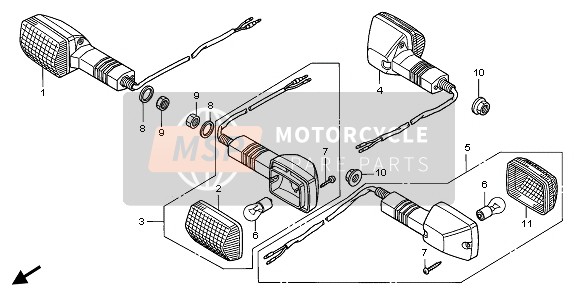 45518MB0006, Aanslagplaat, Honda, 2