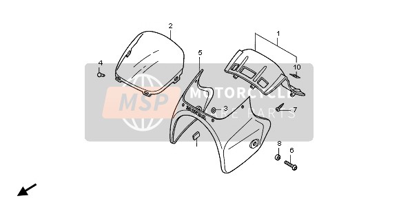 64200MAKE20, Screen, Wind, Honda, 1