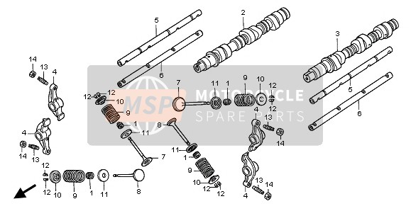 Honda GL1500C 1999 CAMSHAFT & VALVE for a 1999 Honda GL1500C