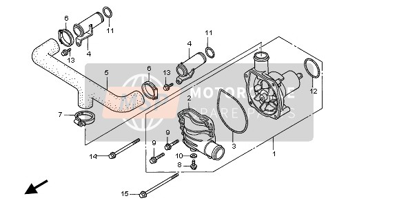 Honda GL1500C 1999 WATER PUMP for a 1999 Honda GL1500C