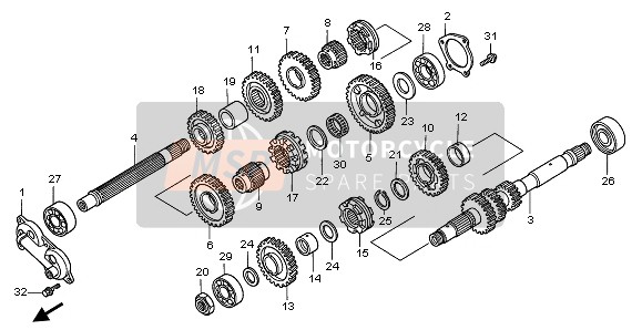 Honda GL1500C 1999 TRANSMISSION for a 1999 Honda GL1500C