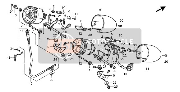 Honda GL1500C 1999 METER (MPH) for a 1999 Honda GL1500C