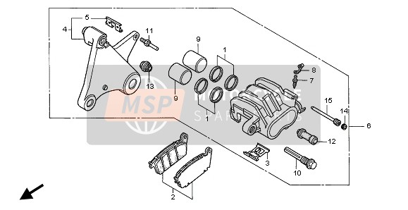 REAR BRAKE CALIPER