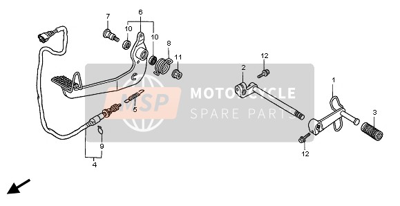 Honda GL1500C 1999 PEDAL für ein 1999 Honda GL1500C