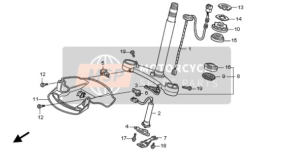 Honda GL1500SE 1999 STEERING STEM for a 1999 Honda GL1500SE