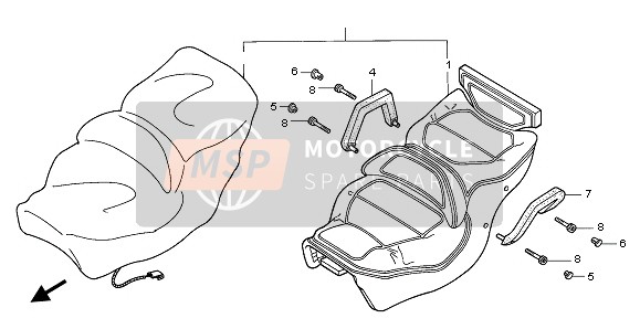 Honda GL1500SE 1999 SEAT for a 1999 Honda GL1500SE