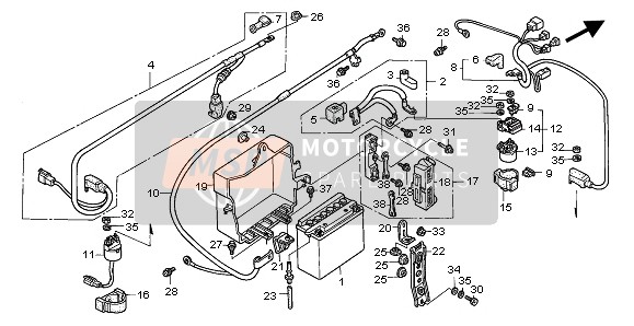 Honda GL1500SE 1999 Batteria per un 1999 Honda GL1500SE