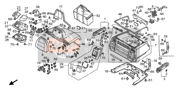 81158MN5000ZP, Cushion, R. Armrest *NH1 * (NH1 Black), Honda, 0