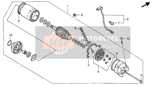 Honda NT650V 1999 Startend Motor voor een 1999 Honda NT650V